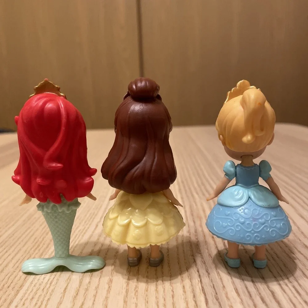 Disney Princess Ariel Belle Cinderella Mini Toddler Dolls Jakks Pacific 3.5
